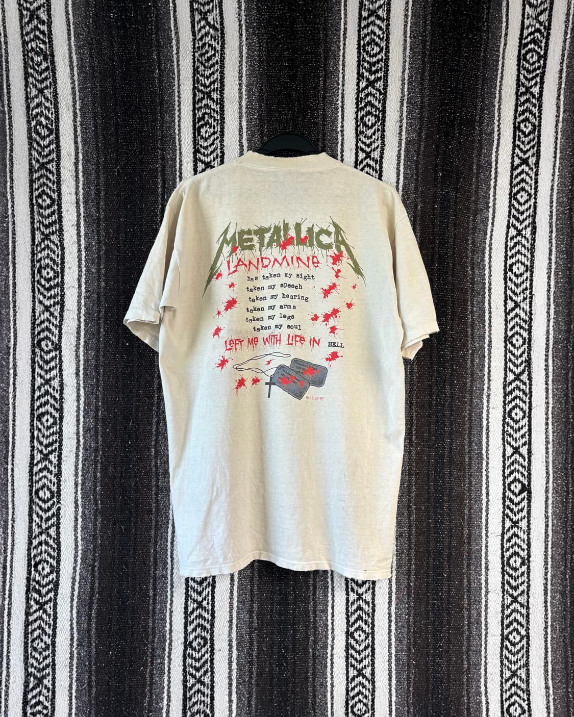 80s metallica Landmine 반팔 티셔츠 상품이미지2