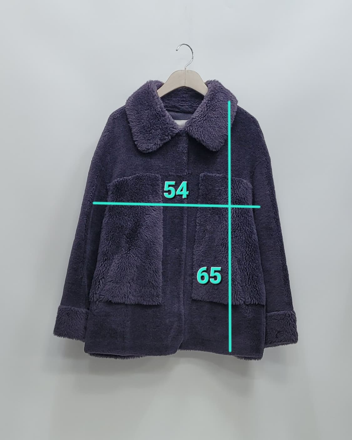 크로앤차이 21FW 호주산 양모100%  숏 코트 / 여 55 퍼플
 상품이미지10