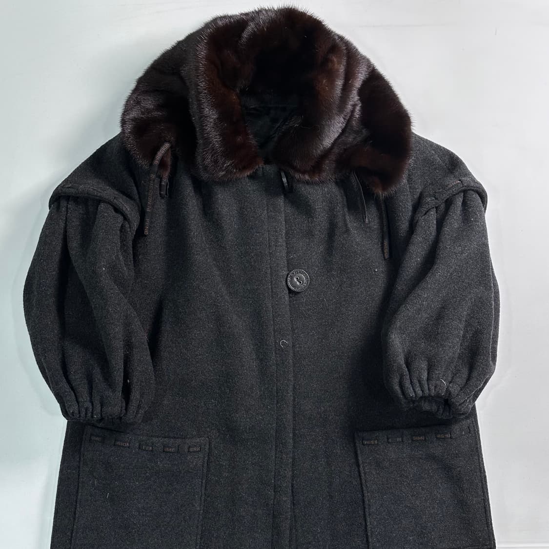 90s 펜디시메 (펜디) 밍크 울 하프 코트 상품이미지1