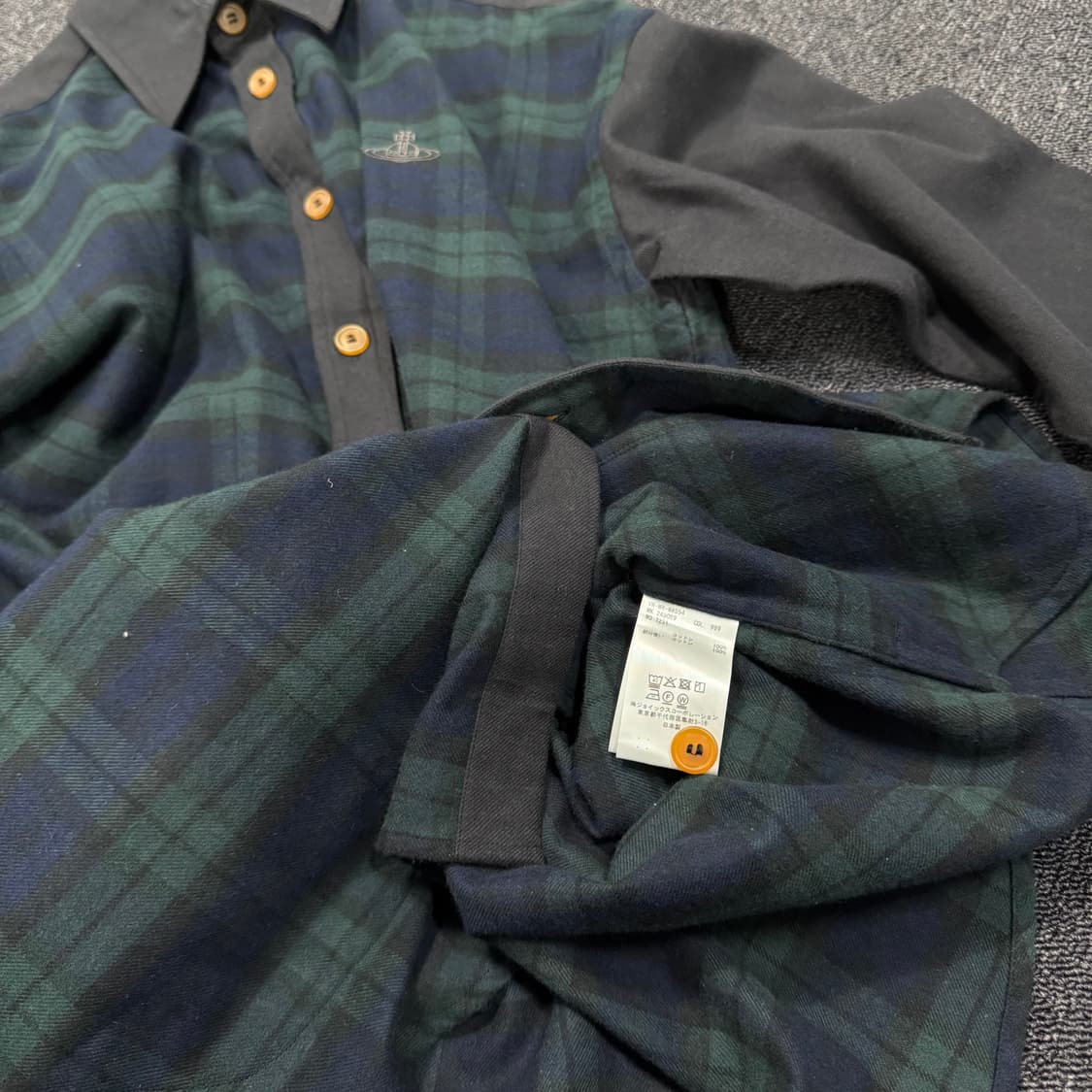 비비안웨스트우드 디테일드 체크 플란넬 포켓 빅 클래식 셔츠  상품이미지9