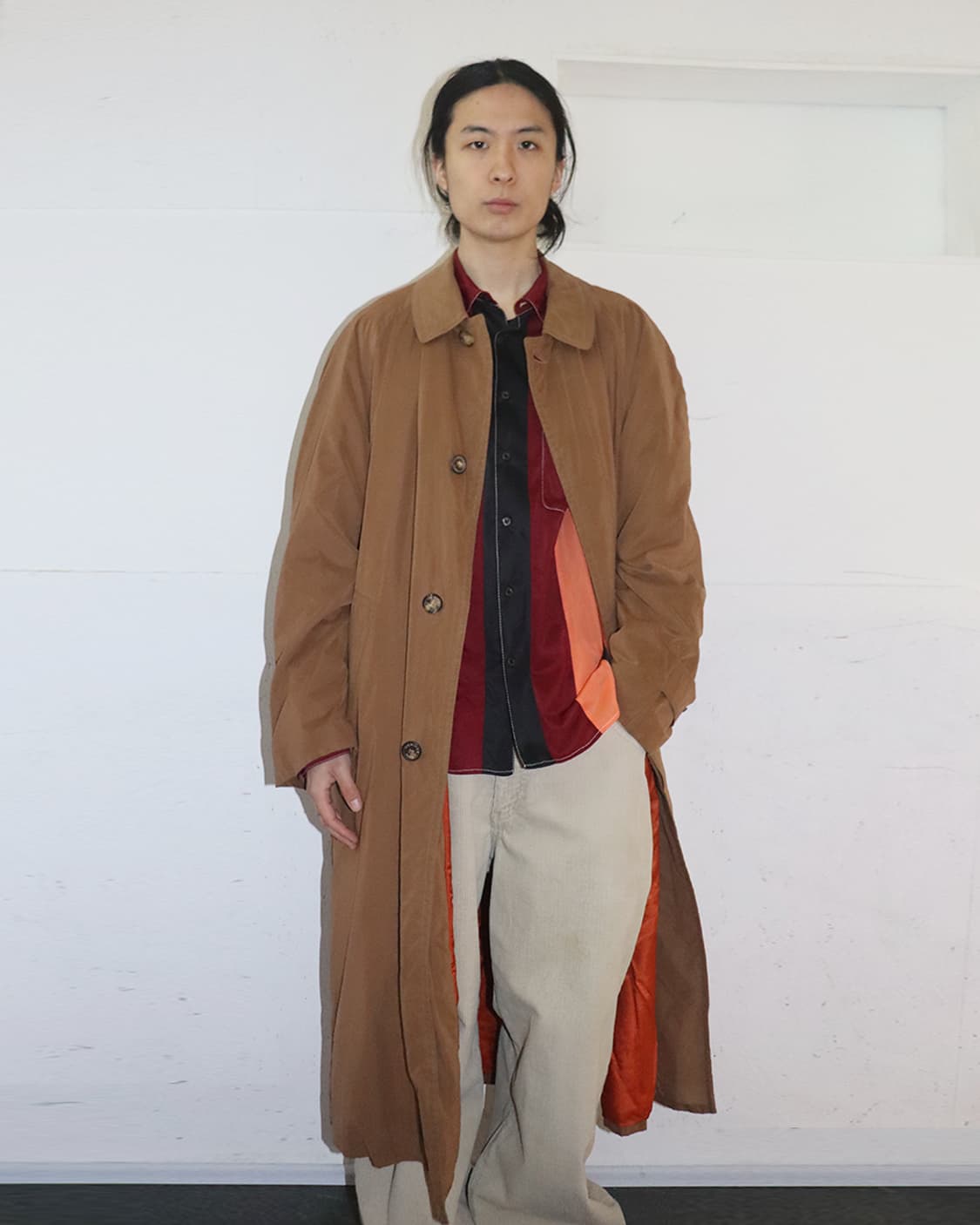 에르메스 80s 래글런 싱글 트렌치 코트 상품이미지1