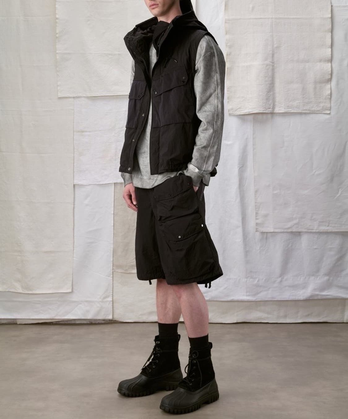 (정품/새상품) Ten c 텐씨 남성 딥네이비 미드레이어 후드 베스트 상품이미지6