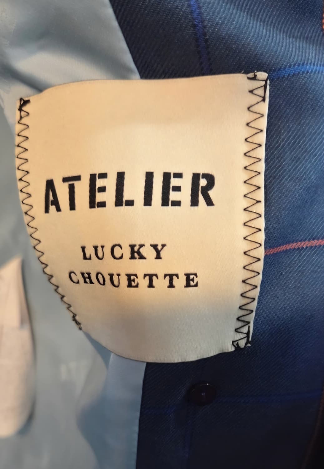 럭키슈에뜨 아뜰리에 체크 더블자켓 ㅡ36사이즈 상품이미지5