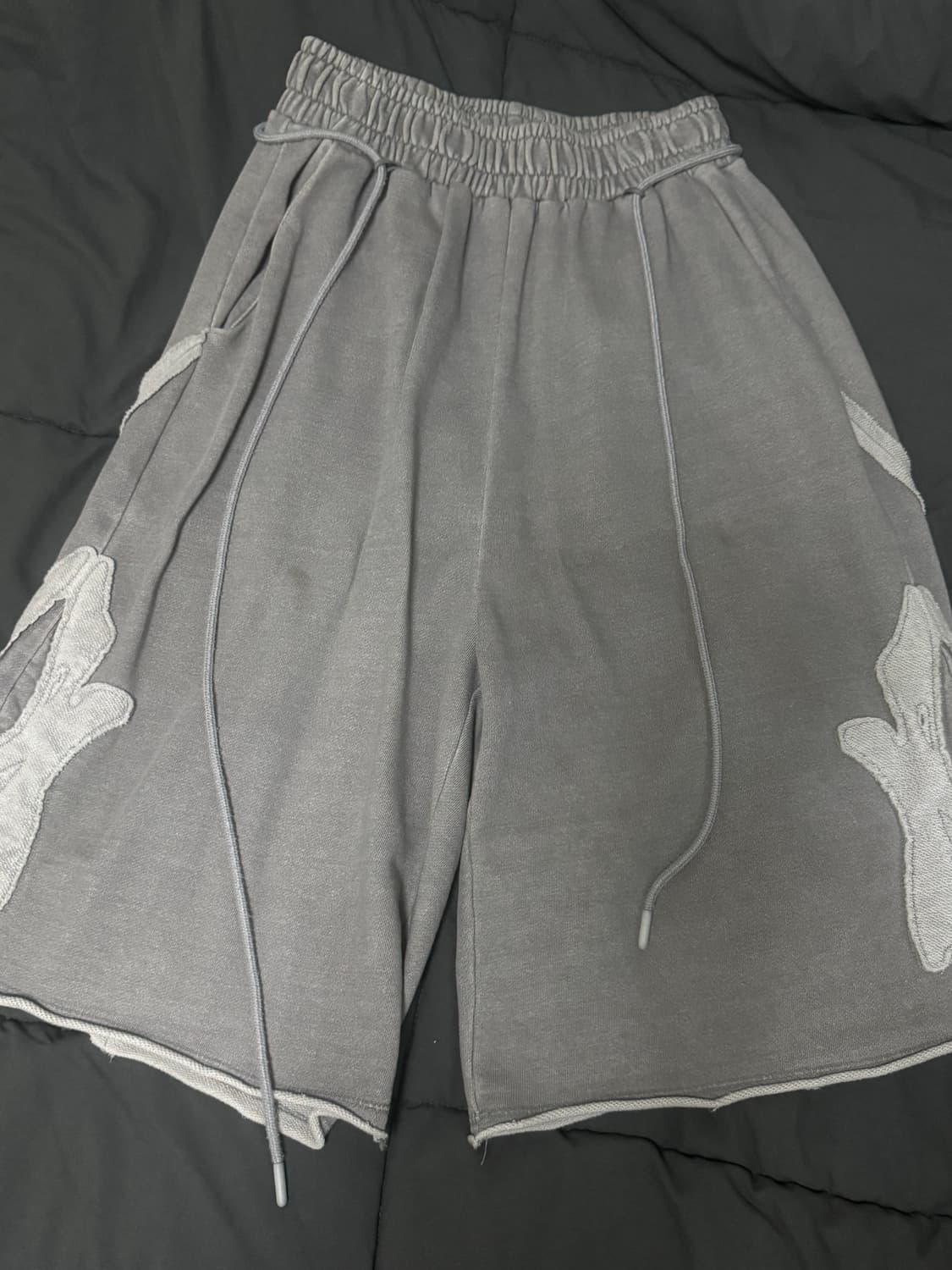 오호스(OJOS) Rough Cut Half Pants / Grey 상품이미지2