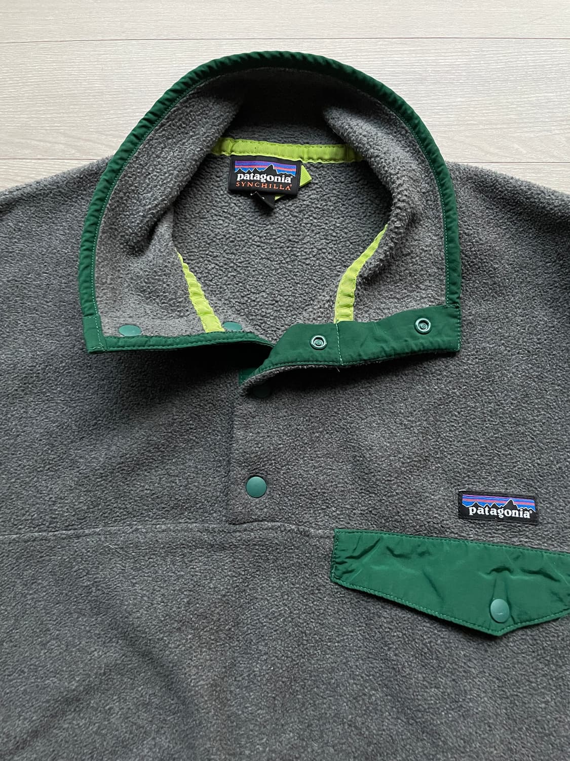 파타고니아 신칠라 그레이 그린 rare patagonia 빈티지 상품이미지4