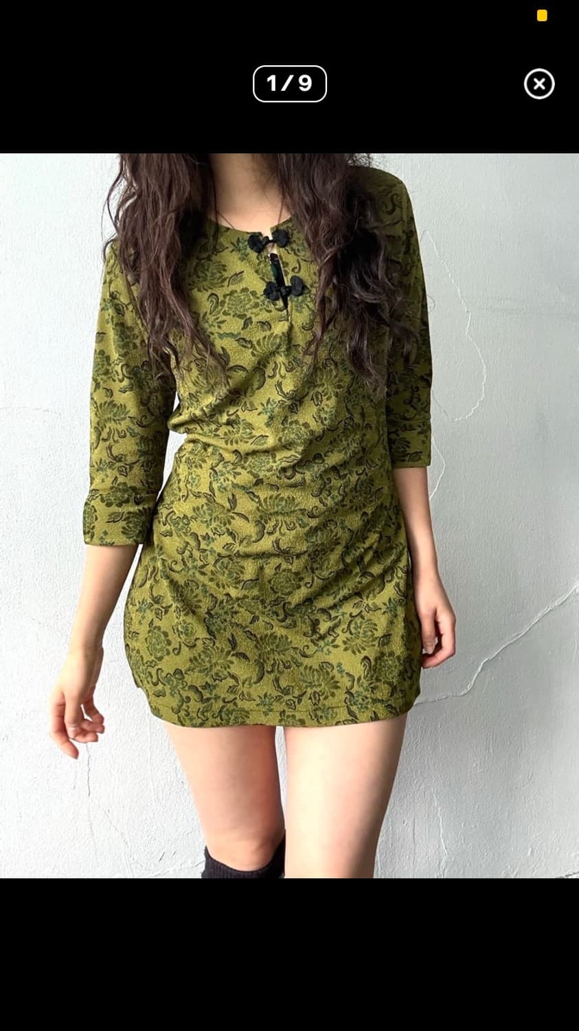 오리엔탈 그린 치파오 상품이미지1