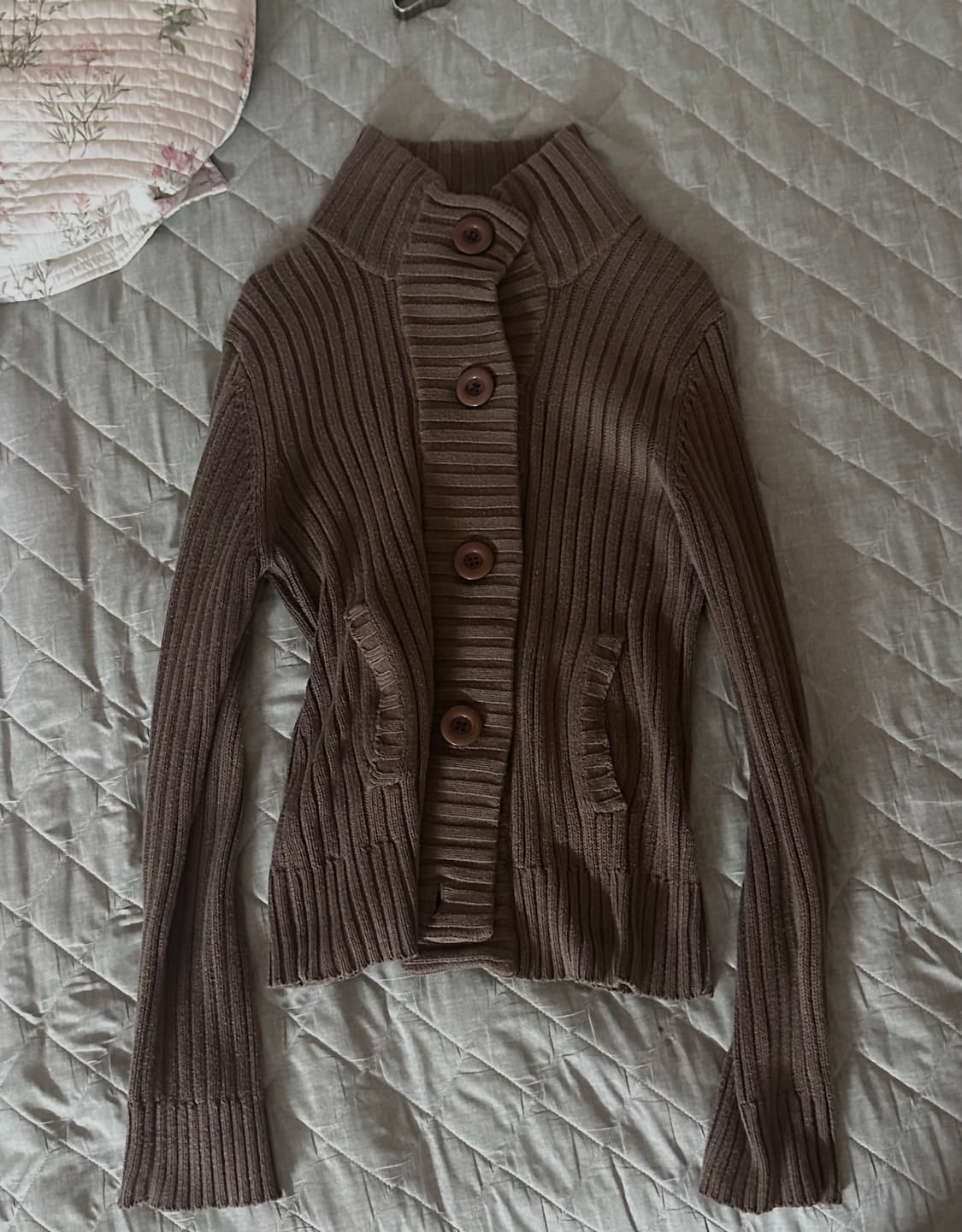 빅버튼 단추 니트 가디건 상품이미지1