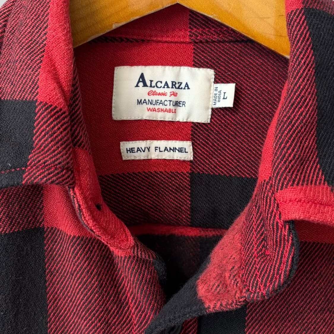 (L)ALCARZA 버팔로 체크 헤비 플란넬 체크셔츠 상품이미지3