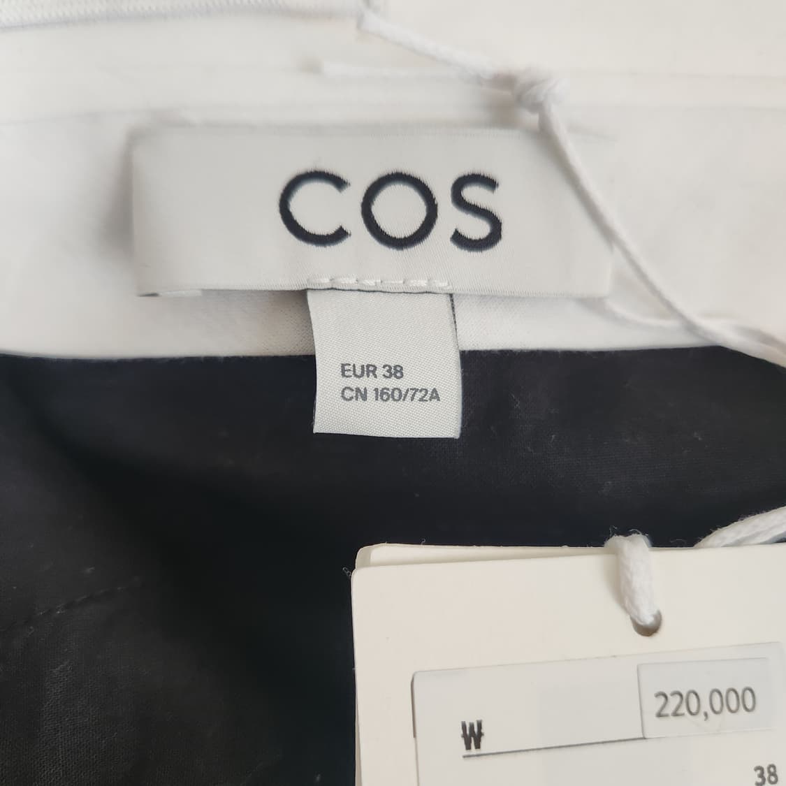 COS 코스- 릴렉스드 트윌 와이드 레그 트라우저, Black 38 상품이미지3