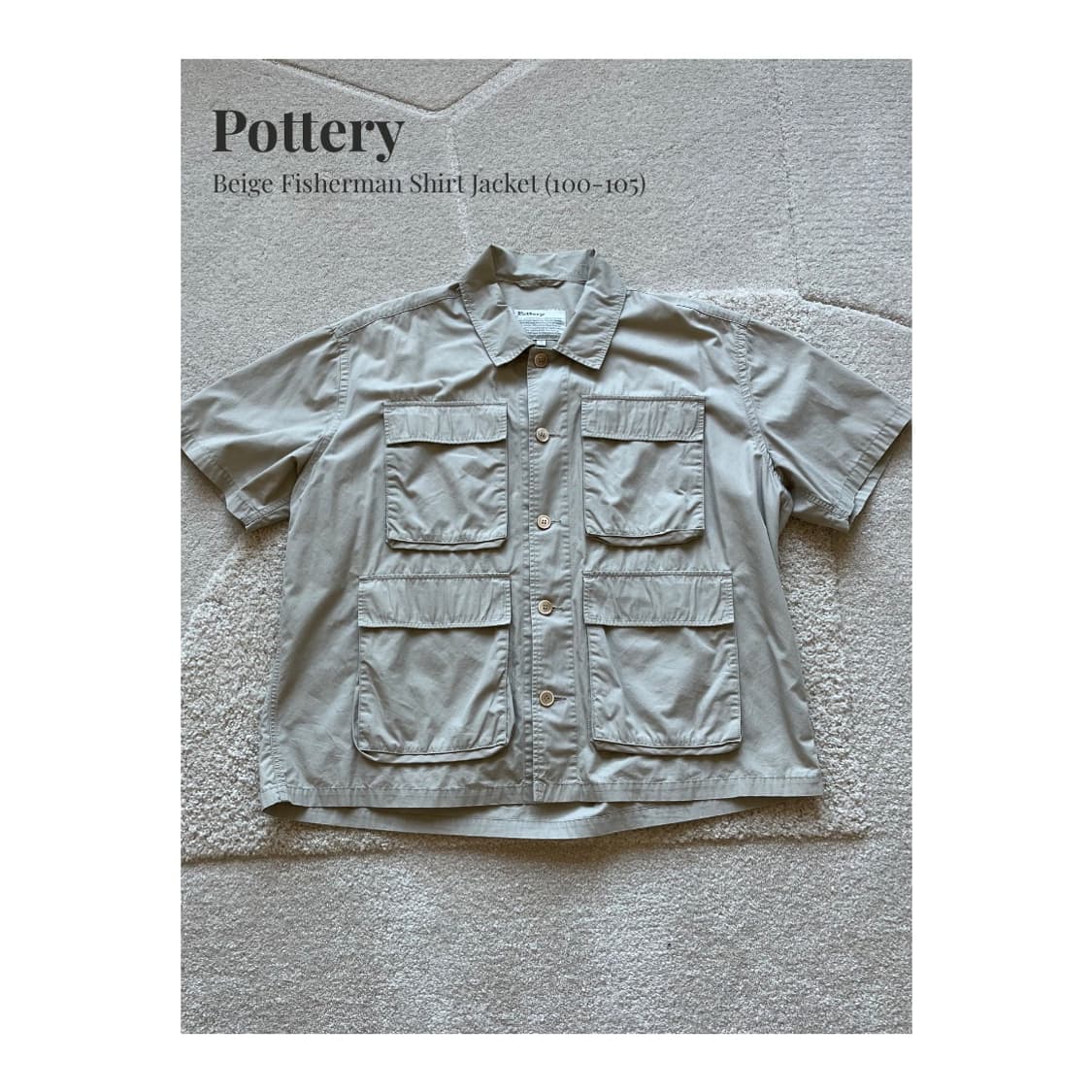 Pottery 베이지 피셔맨 셔츠 자켓 (105) 상품이미지1