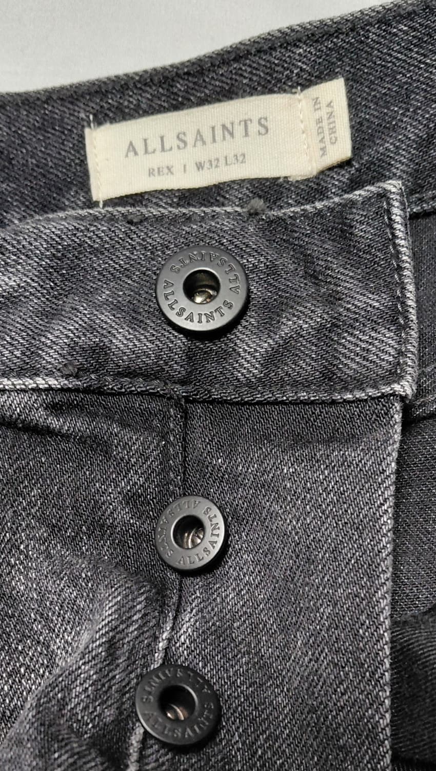 [W32] AllSaints Rex Slim Distressed 블랙진 상품이미지5