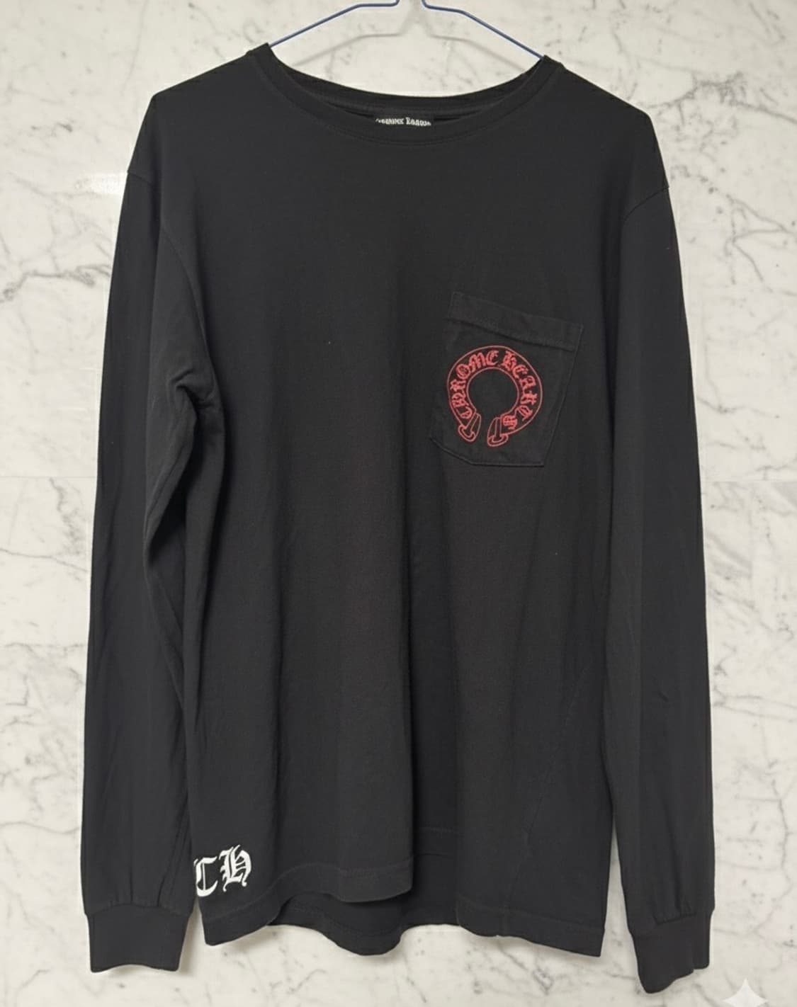 (M) 크롬하츠 레드 홀스슈 롱슬리브 상품이미지1