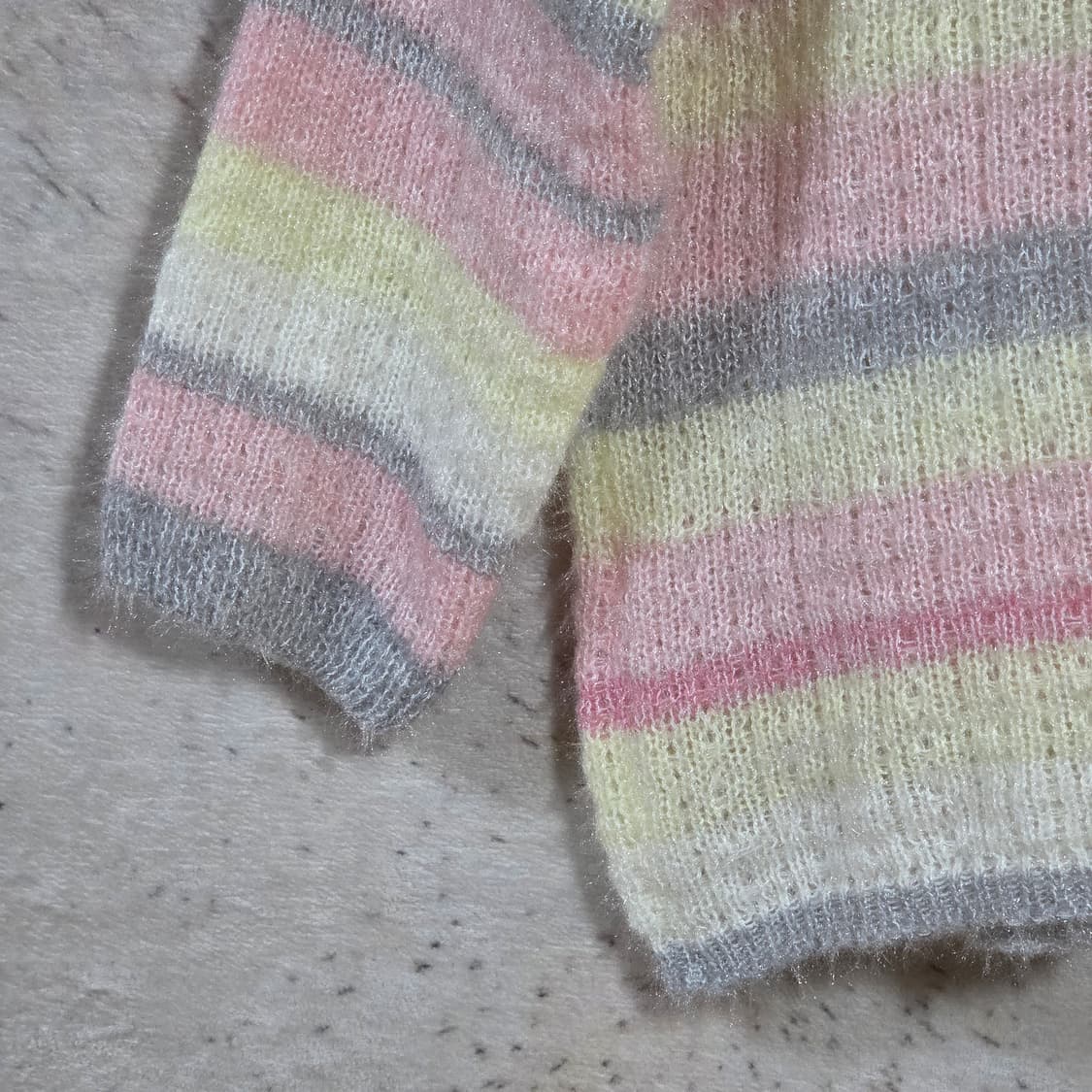 빈티지 솜사탕 맛 레인보우 퍼 니트 상품이미지6