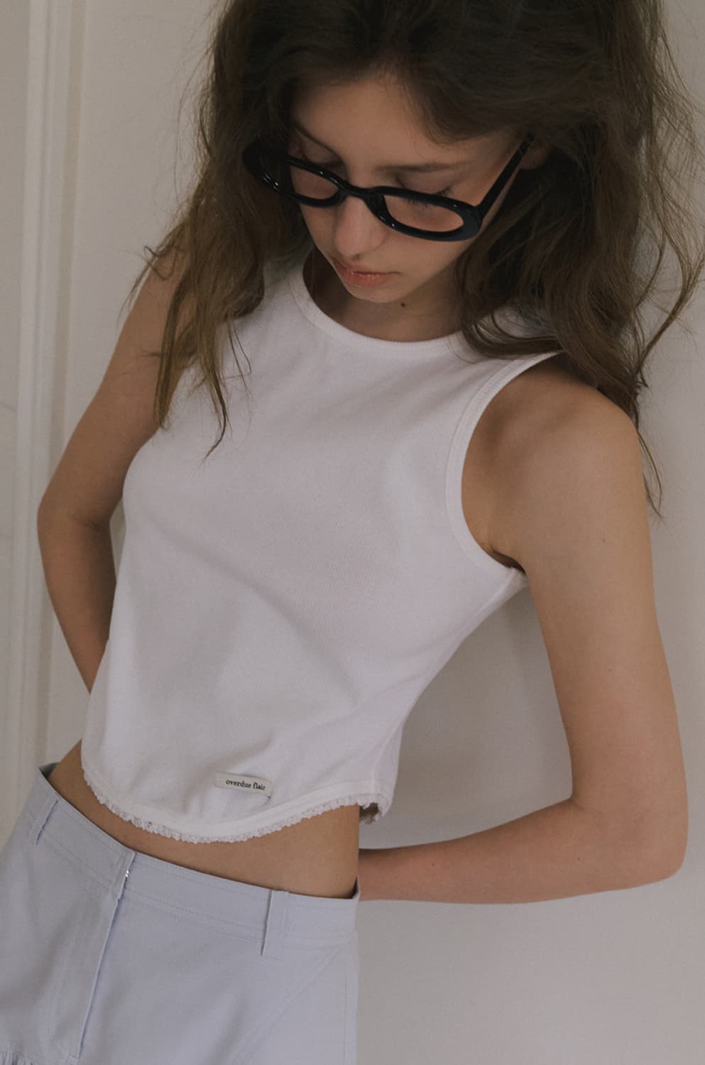 오버듀플레어 HALTER NECK LACE SLEEVELESS_WHITE 상품이미지1