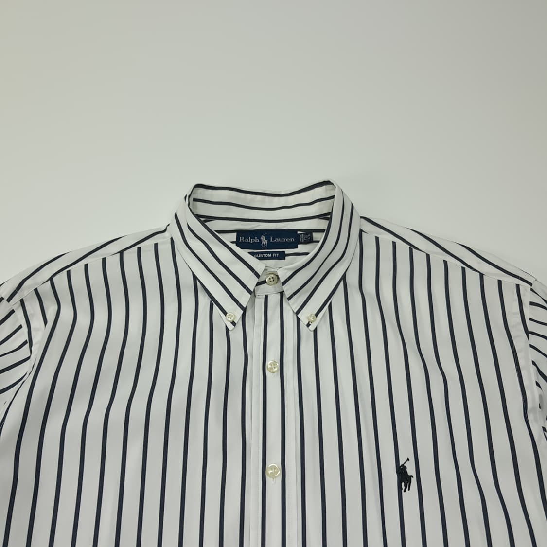 CL656 XL 폴로 90s 홍콩판 모노 스트라이프 셔츠 남방 상품이미지2