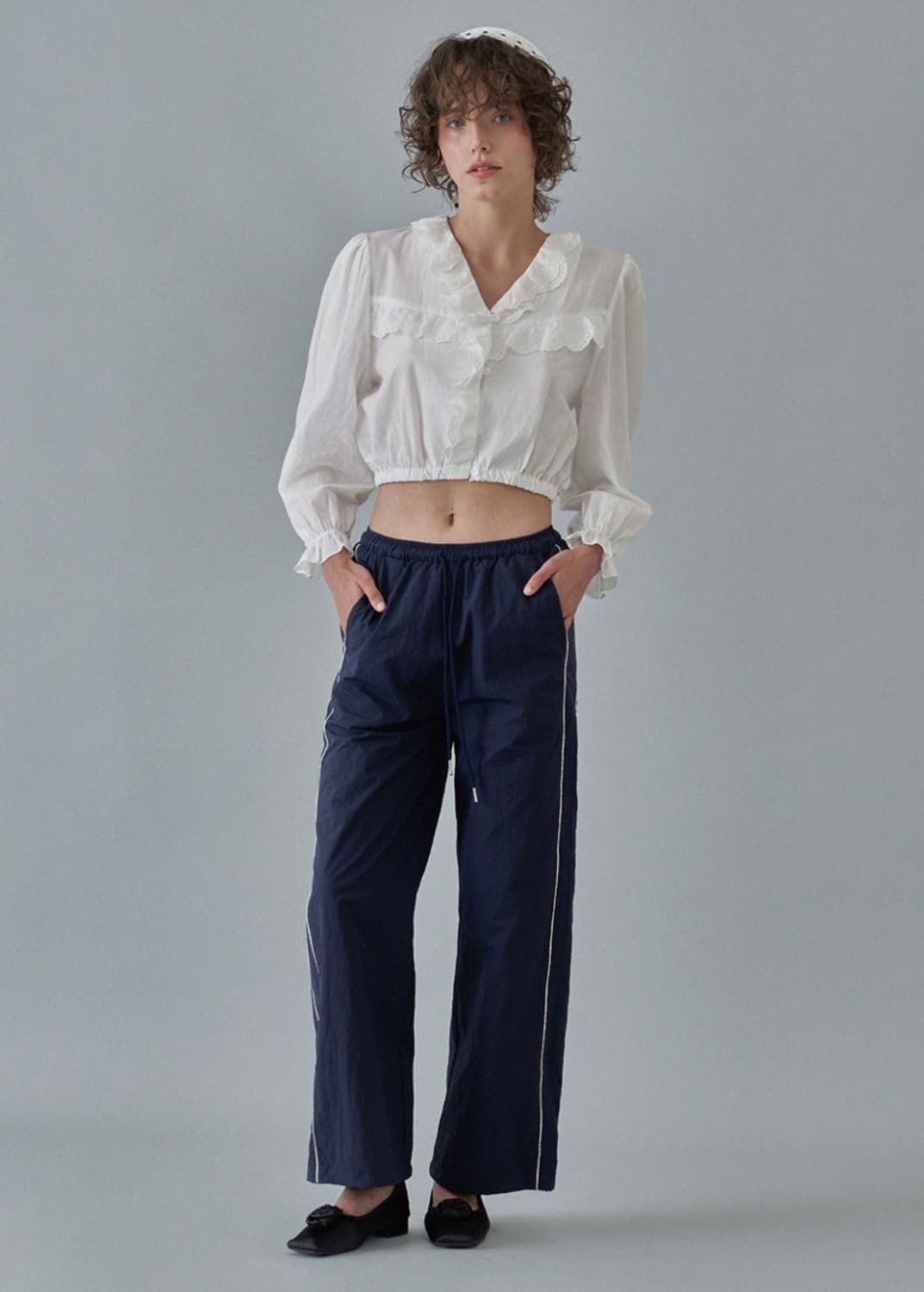 위드아웃썸머 위아썸 크롭 블라우스 상품이미지2