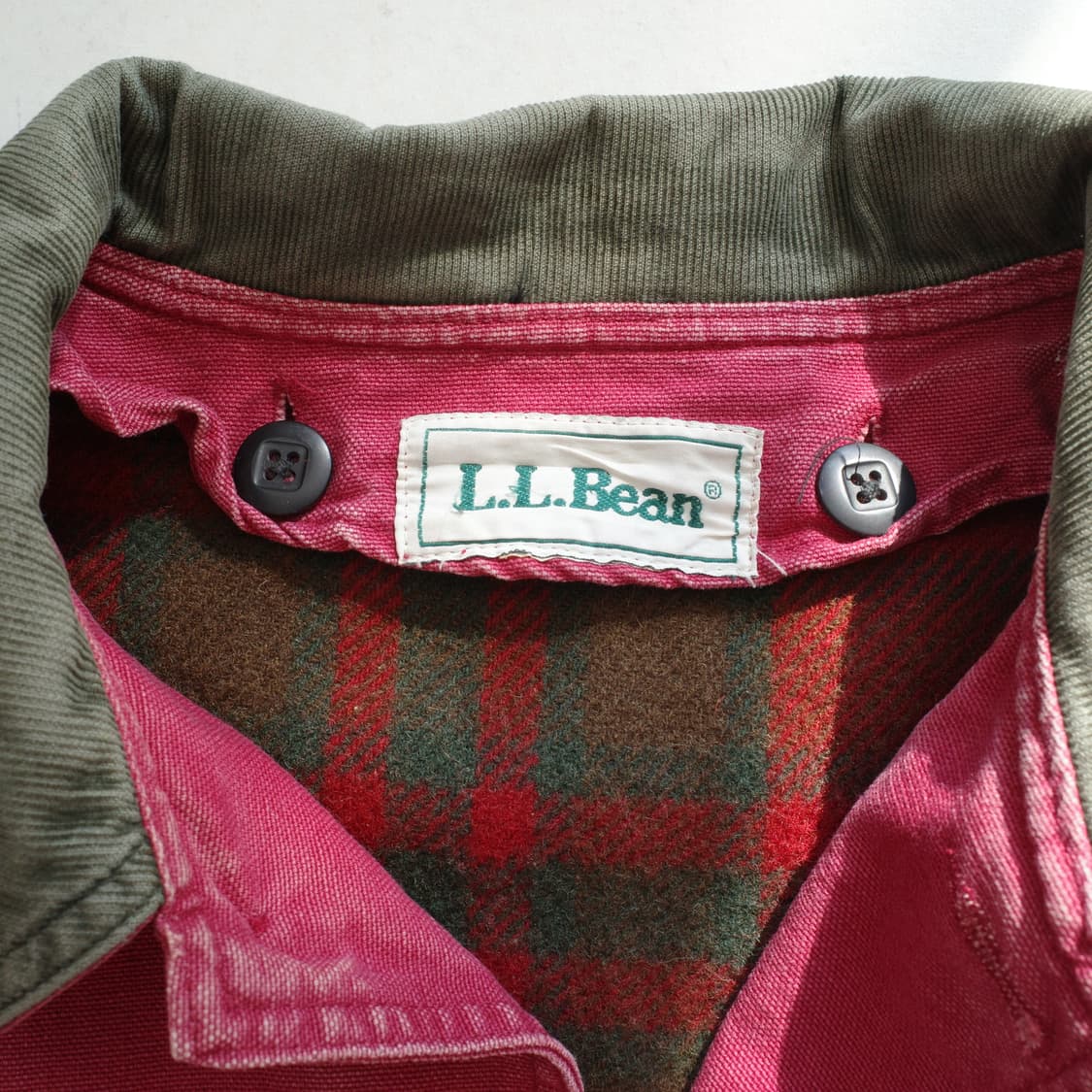 80s 엘엘빈L.L.Bean 빈티지 핑크 헌팅초어자켓 (수공 리페어) 상품이미지2
