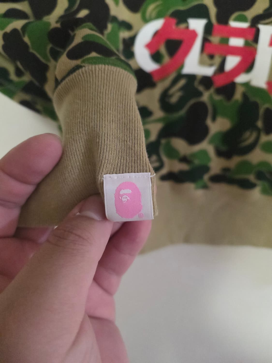 [S]베이프 안티소셜클럽 ABC그린카모 가타카나 로고 후드티 상품이미지5