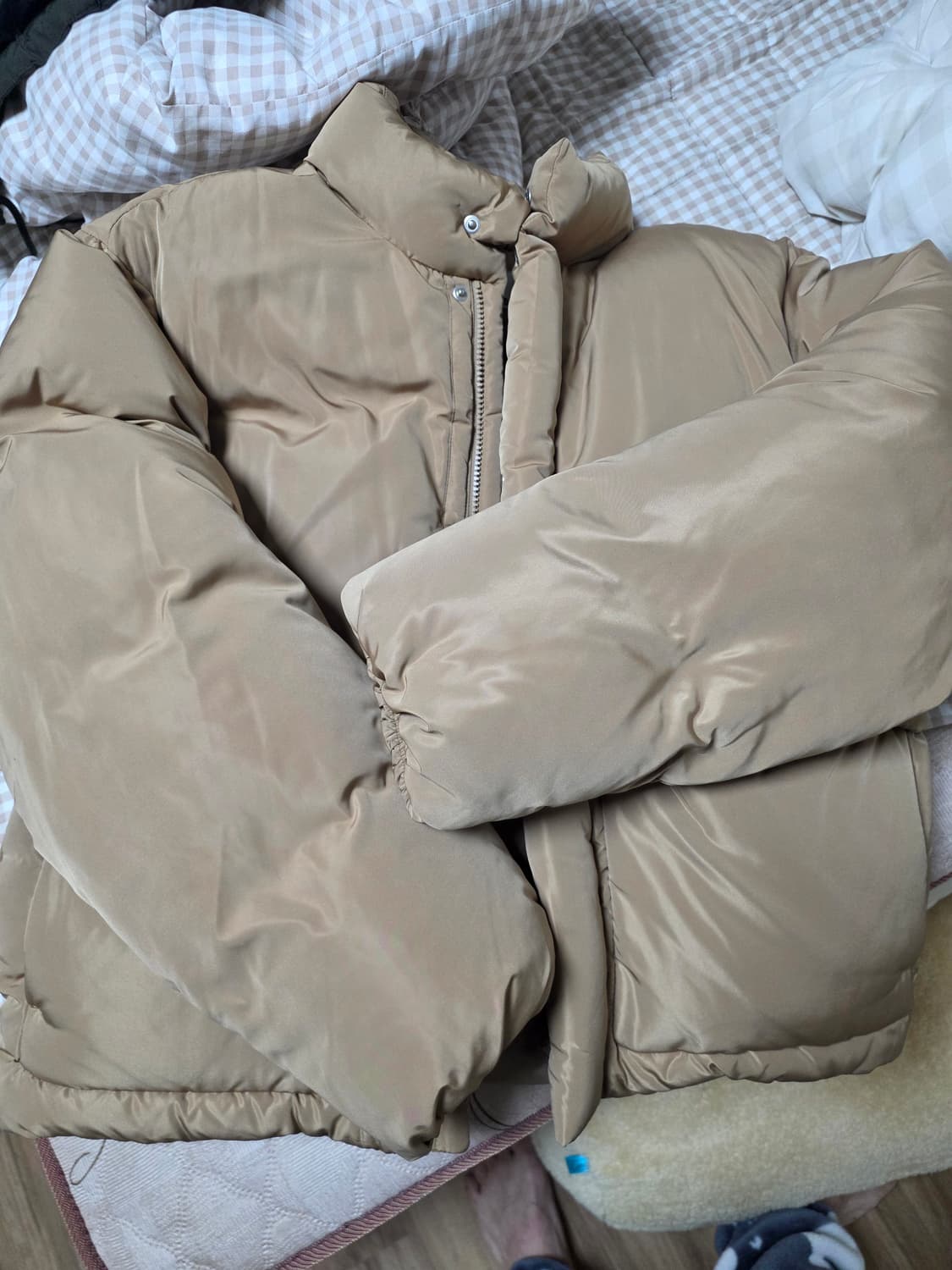 비슬로우 베이지 패딩 M 상품이미지1