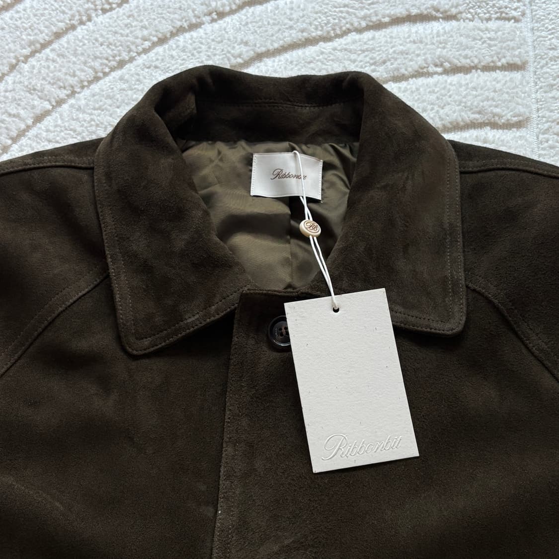 ribbonbit 리본빛 Nilson Suede Jacket 카키 상품이미지6