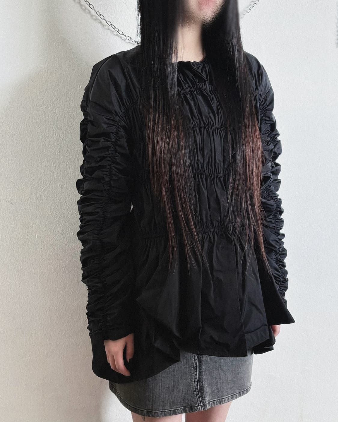 enfold 엔폴드 나일론 플리츠 플레어핏 자켓 상품이미지2