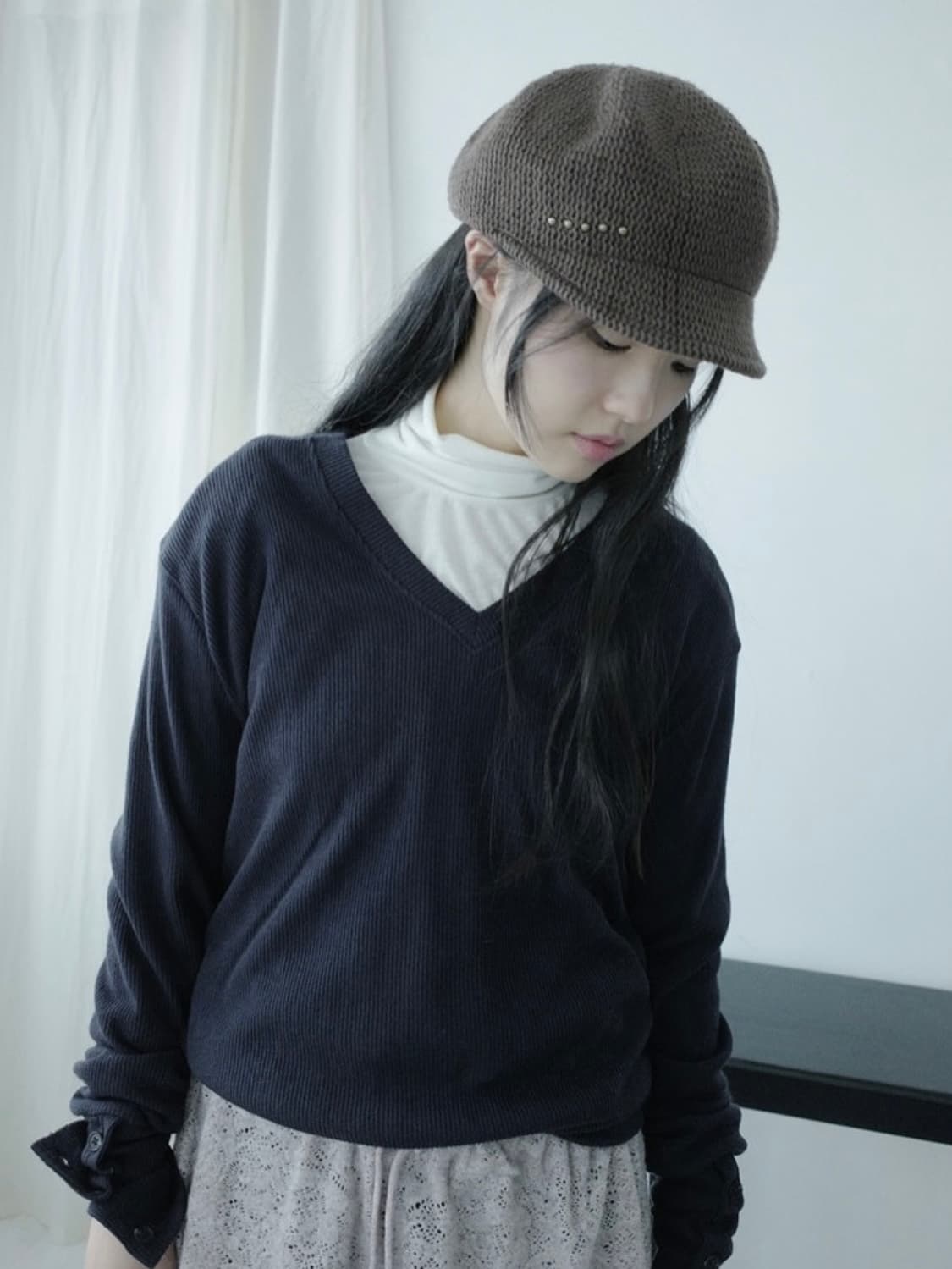 콜하그 sleeve button golji T (네이비) 상품이미지1