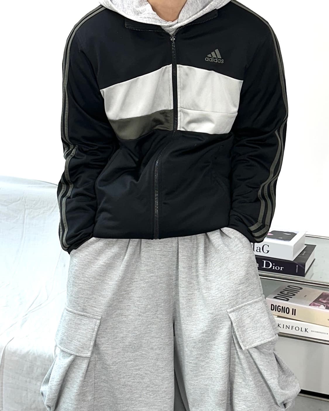 아디다스 00s 브라운 카키 트랙탑 져지 L 상품이미지1