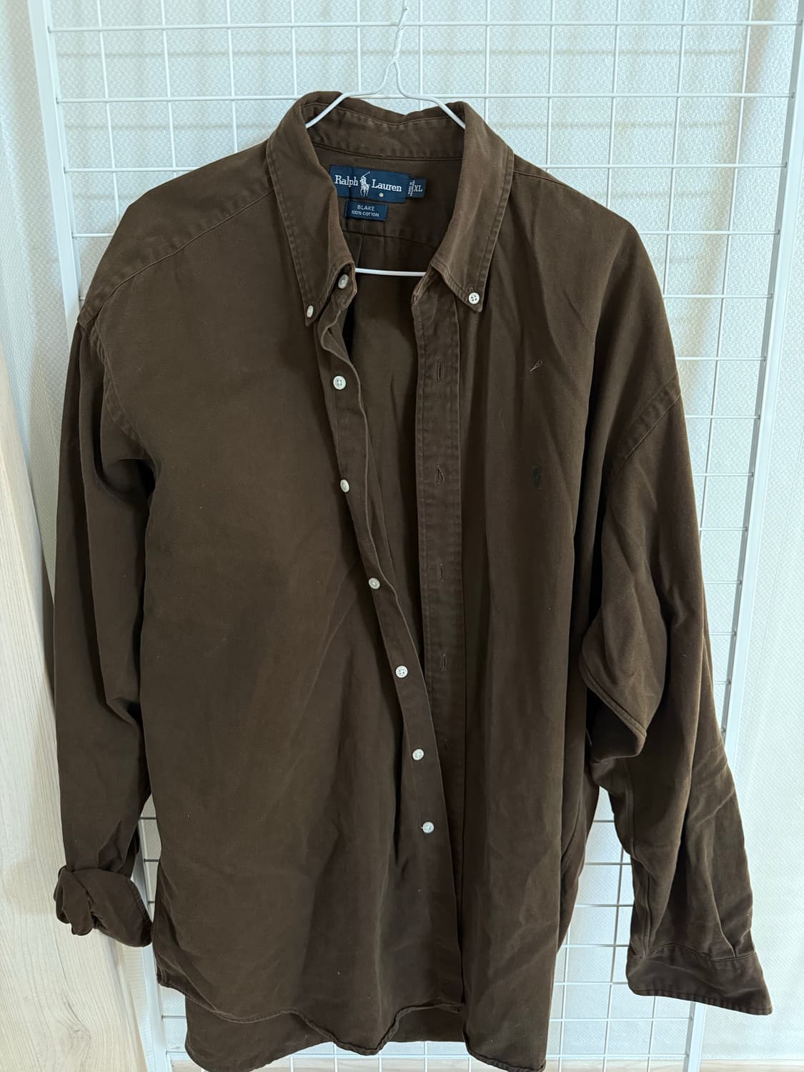 폴로 랄프로렌 블레이크 셔츠 XL 갈색 상품이미지1