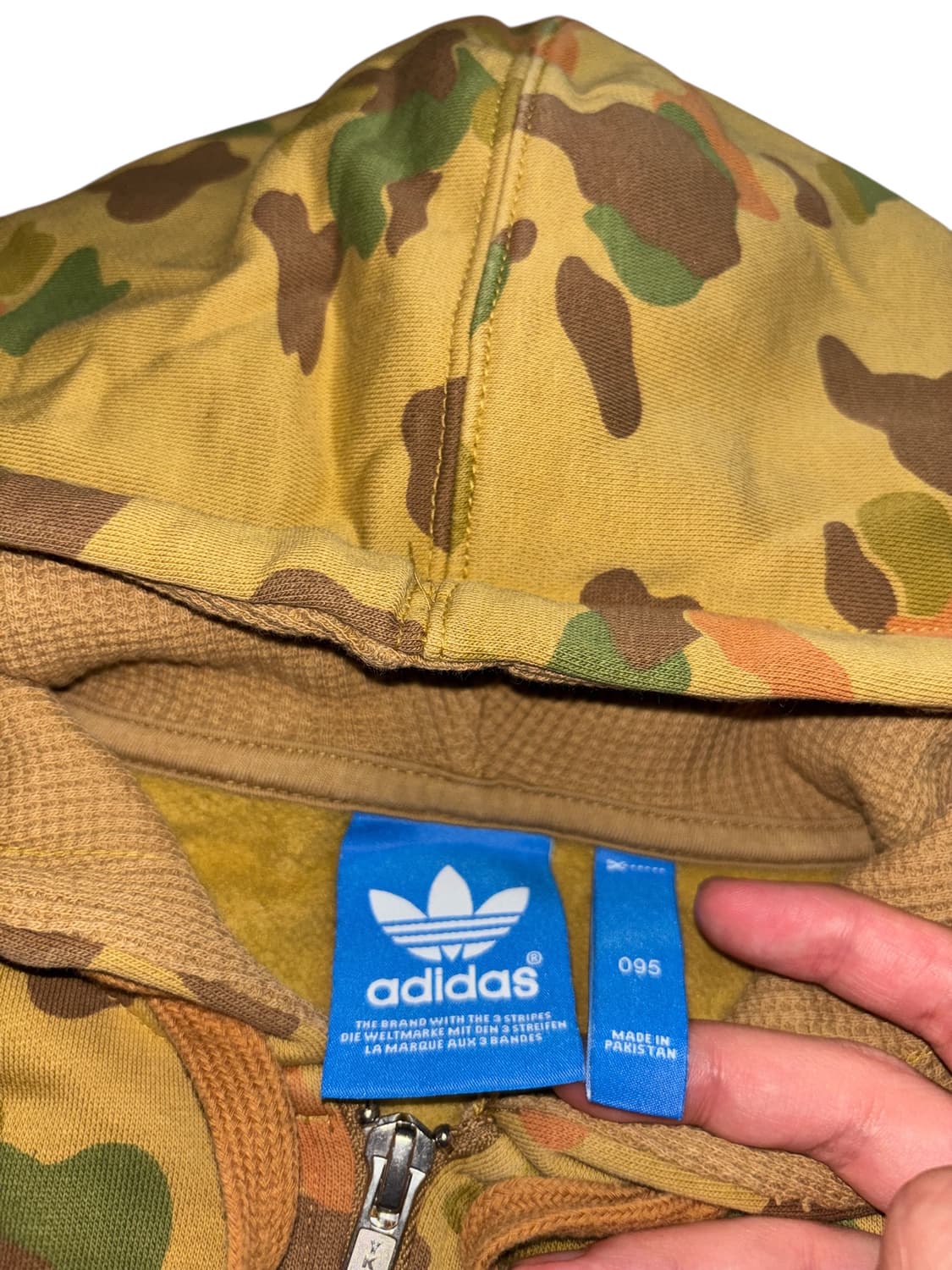 아디다스 카모 패턴 후드 집업 상품이미지6