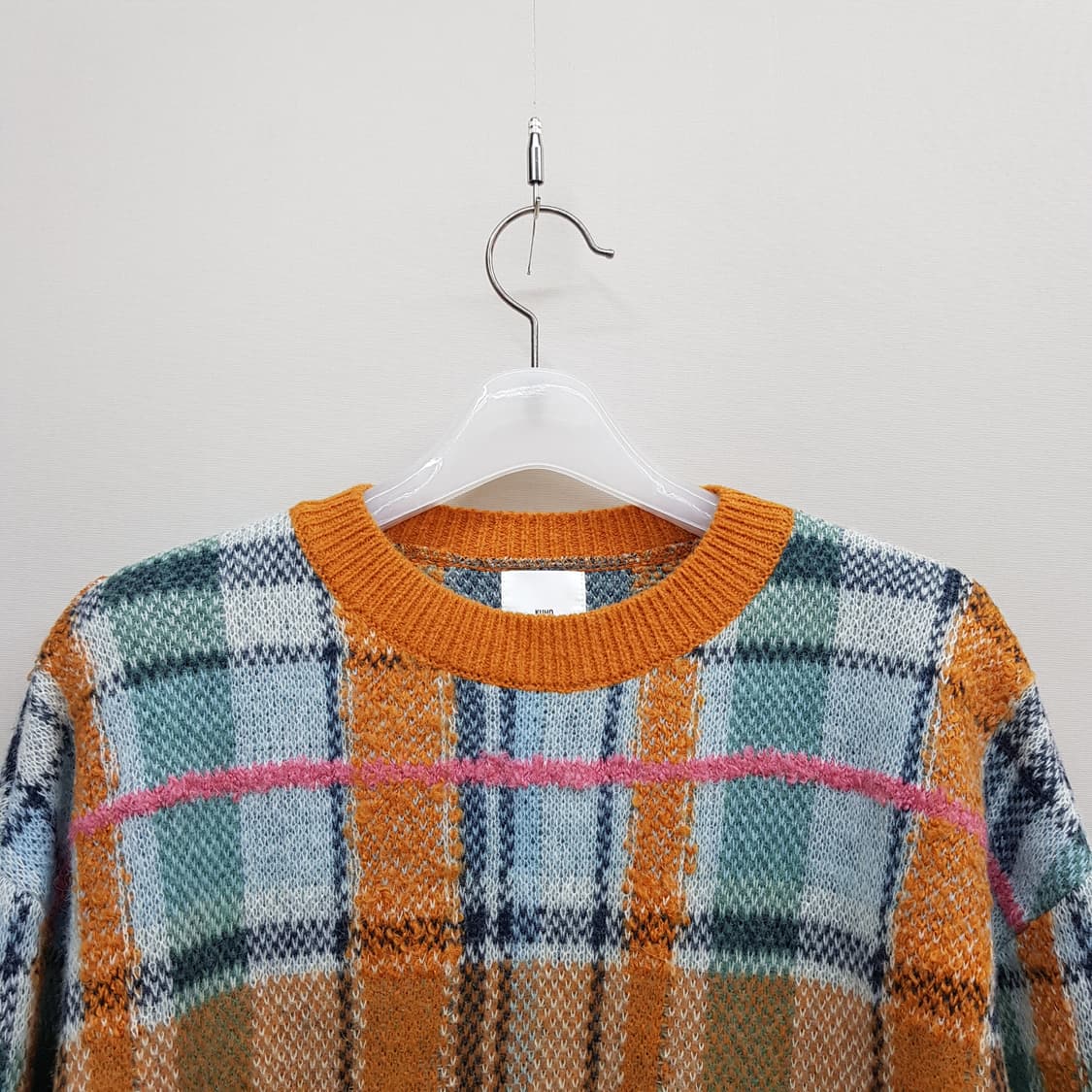 구호 KUHO 멀티 체크 울 블렌드 니트 S사이즈 상품이미지2