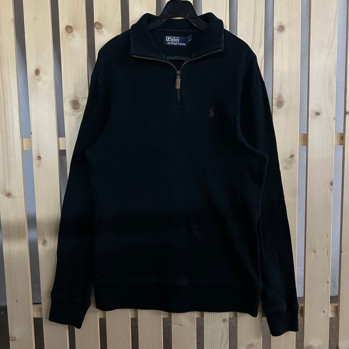 (M) 폴로 랄프로렌 블랙 반집업 니트 상품이미지1