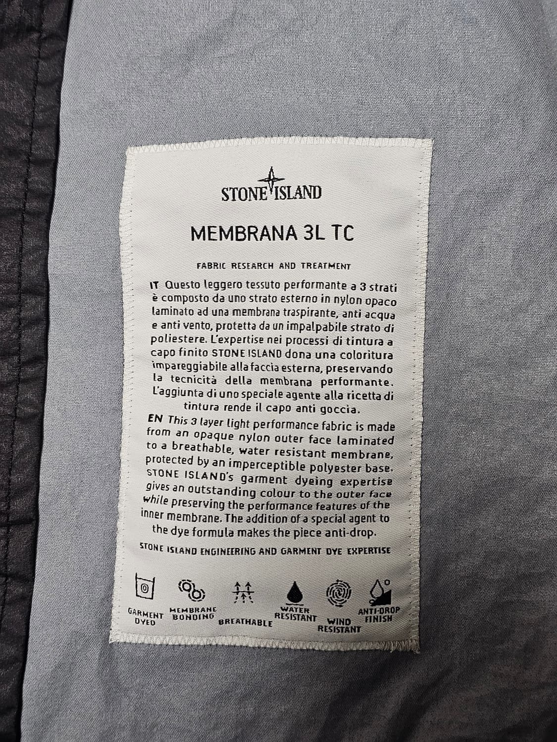 스톤아일랜드 멤브라나 3L TC 후드 자켓 상품이미지9