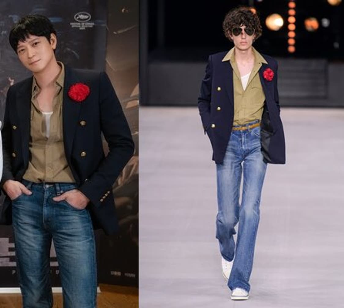 [BTS진,강동원] 셀린느 Diagonal Wool 더블금장 자켓 44 상품이미지1