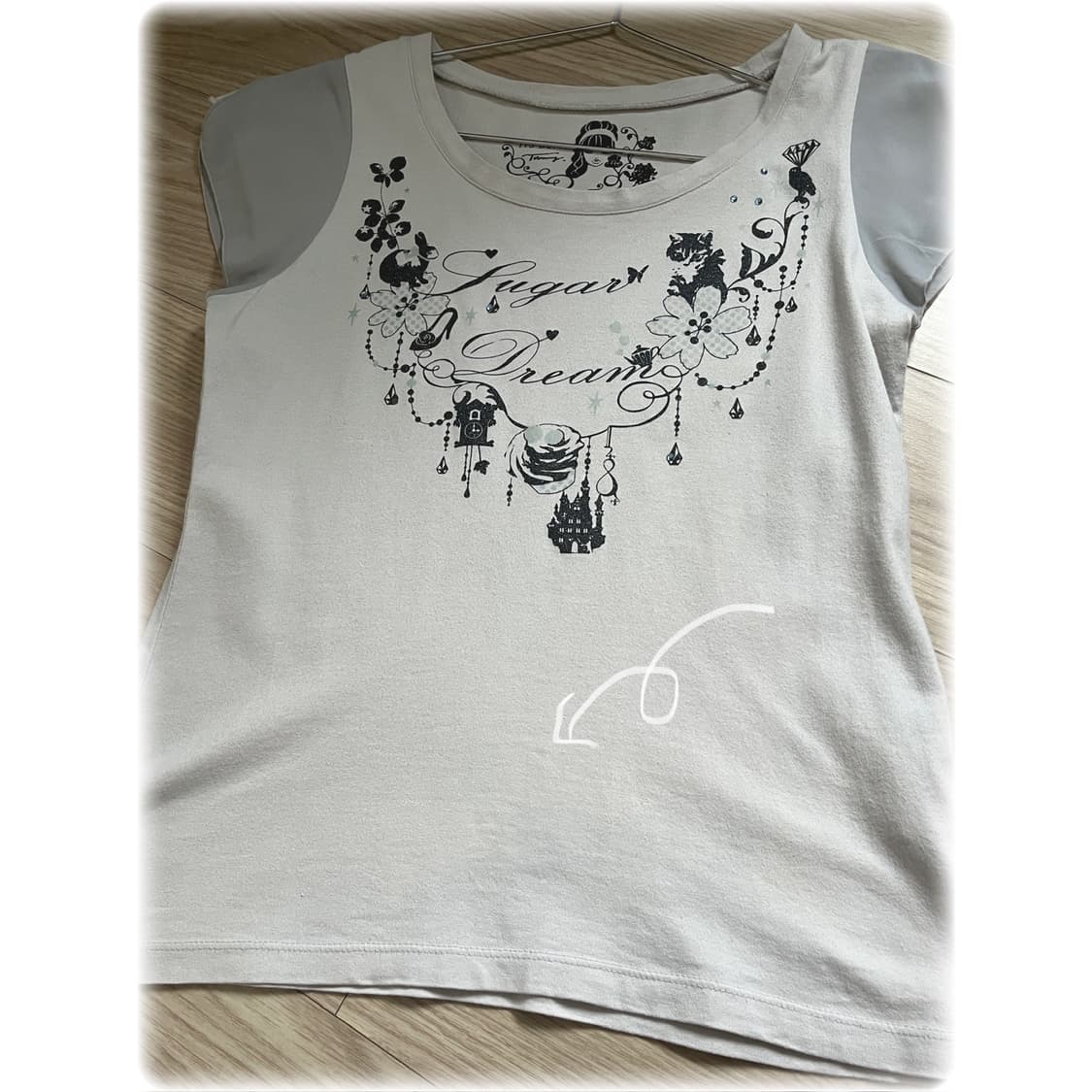 romantic printed gray top 상품이미지9