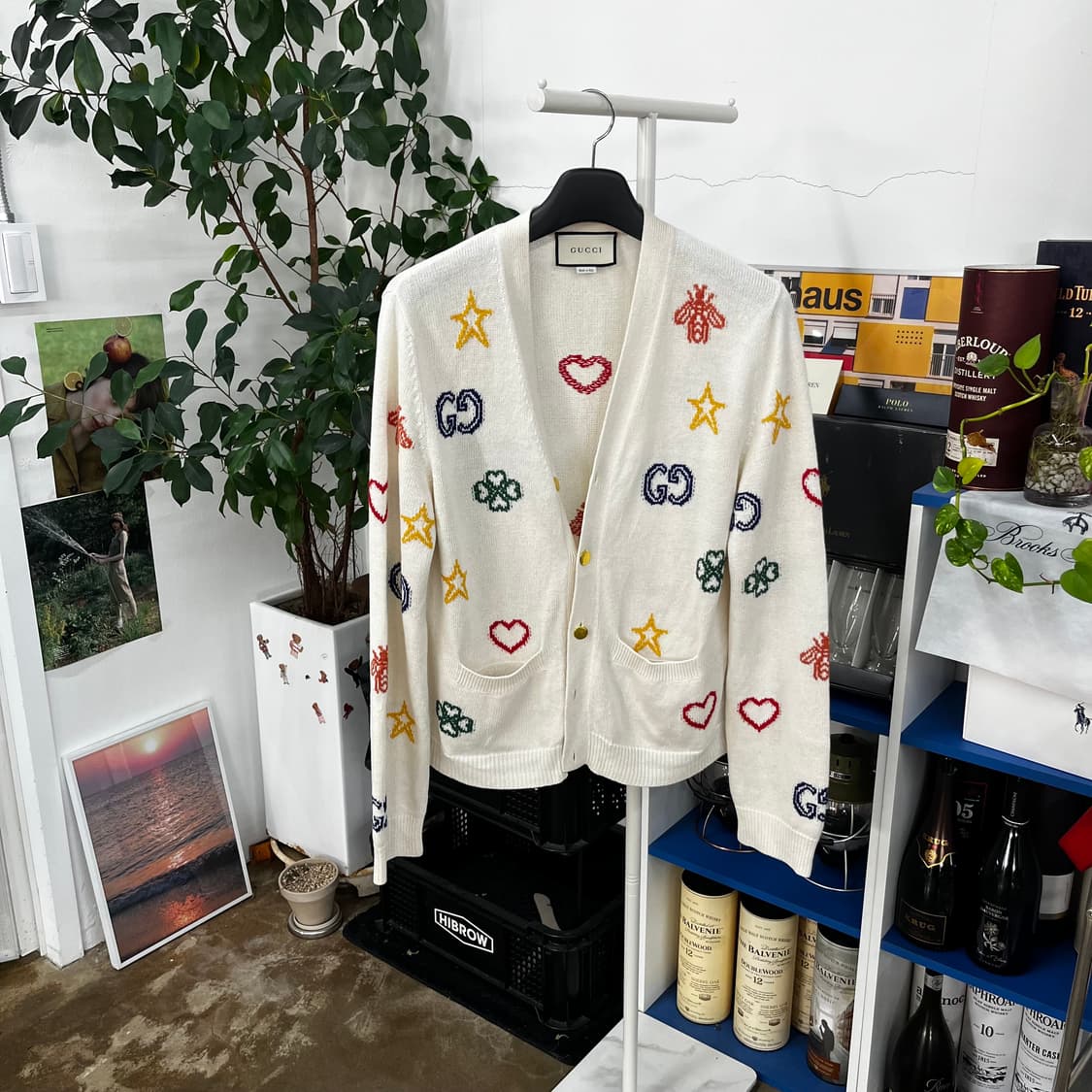 구찌 자카드 심볼 가디건 M 상품이미지1