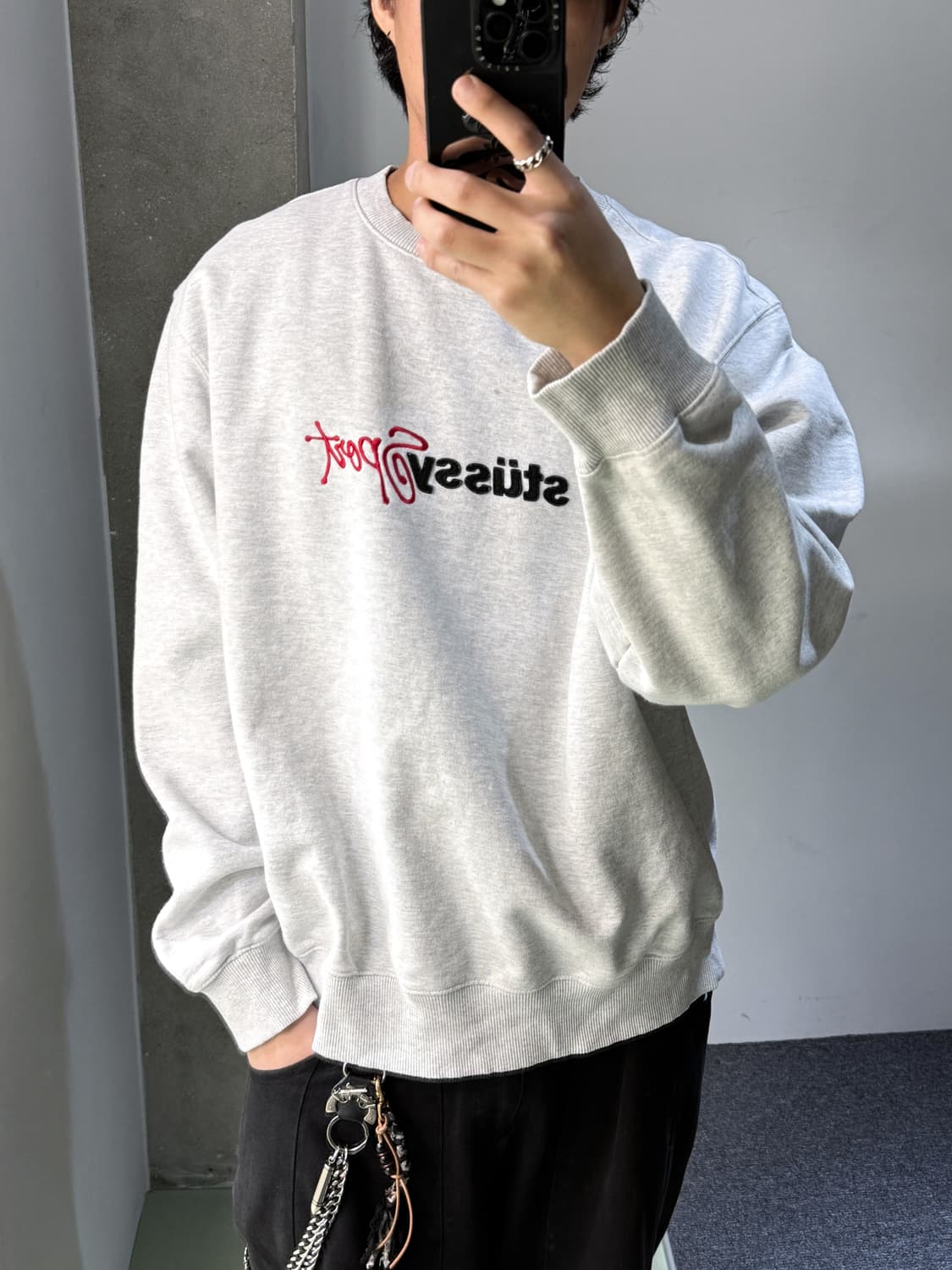 스투시 21FW 스포츠 스크립트 크루넥 스웻셔츠 상품이미지1