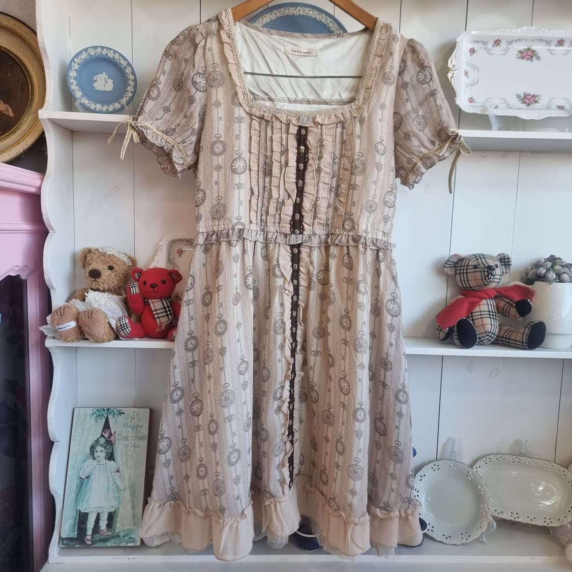 axes femme(액시즈팜) 앤틱 포켓워치 프릴 원피스 상품이미지1