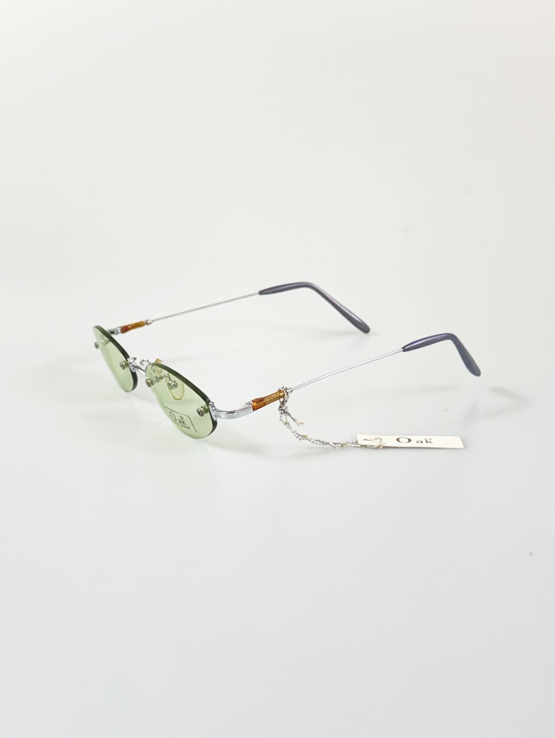 OAK 무테 오벌 메탈 프레임 빈티지 틴트 안경 상품이미지3