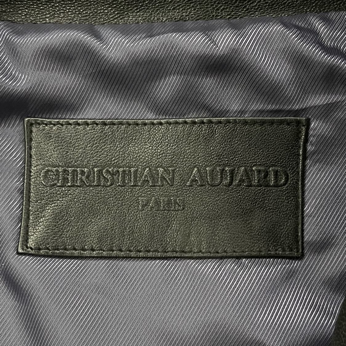 [정품/100] 크리스찬오자르 블랙 레더 자켓 b16 상품이미지5