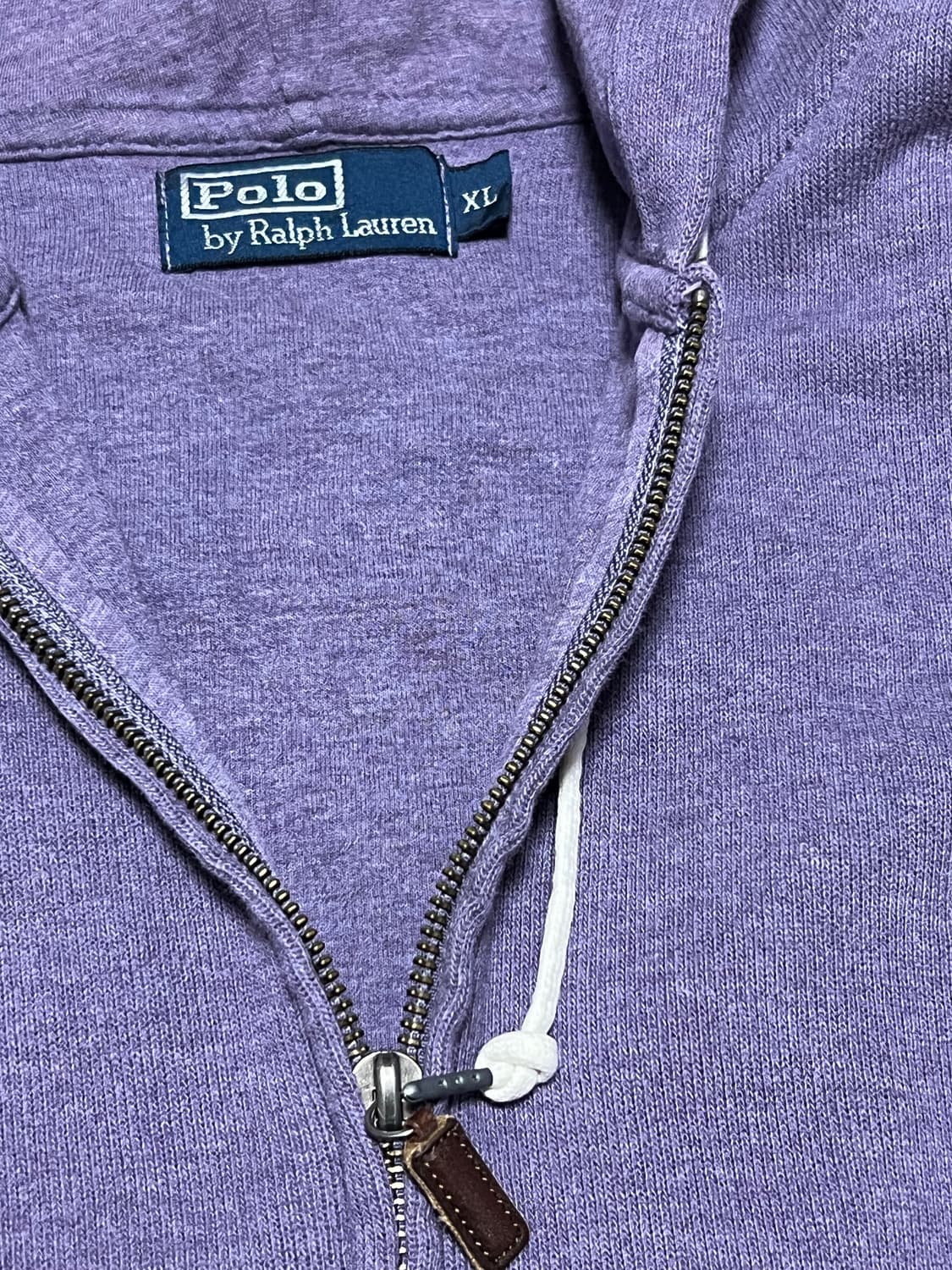 90s폴로랄프로렌포니로고코튼니트후드짚업 XL 상품이미지4