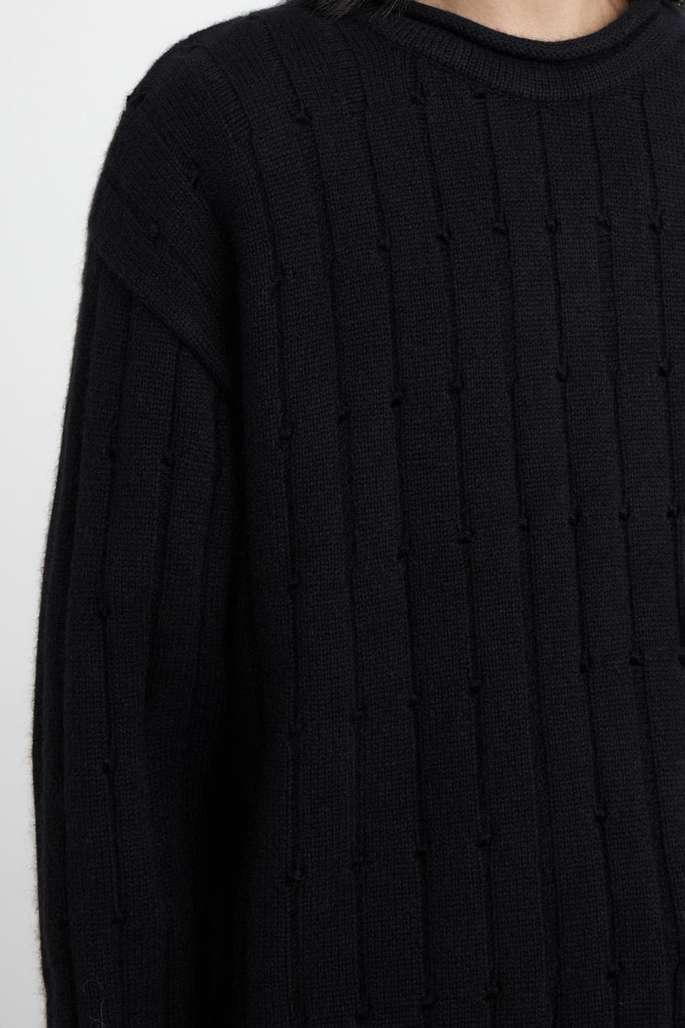 유스 youth 데미지 니트 블랙 상품이미지3