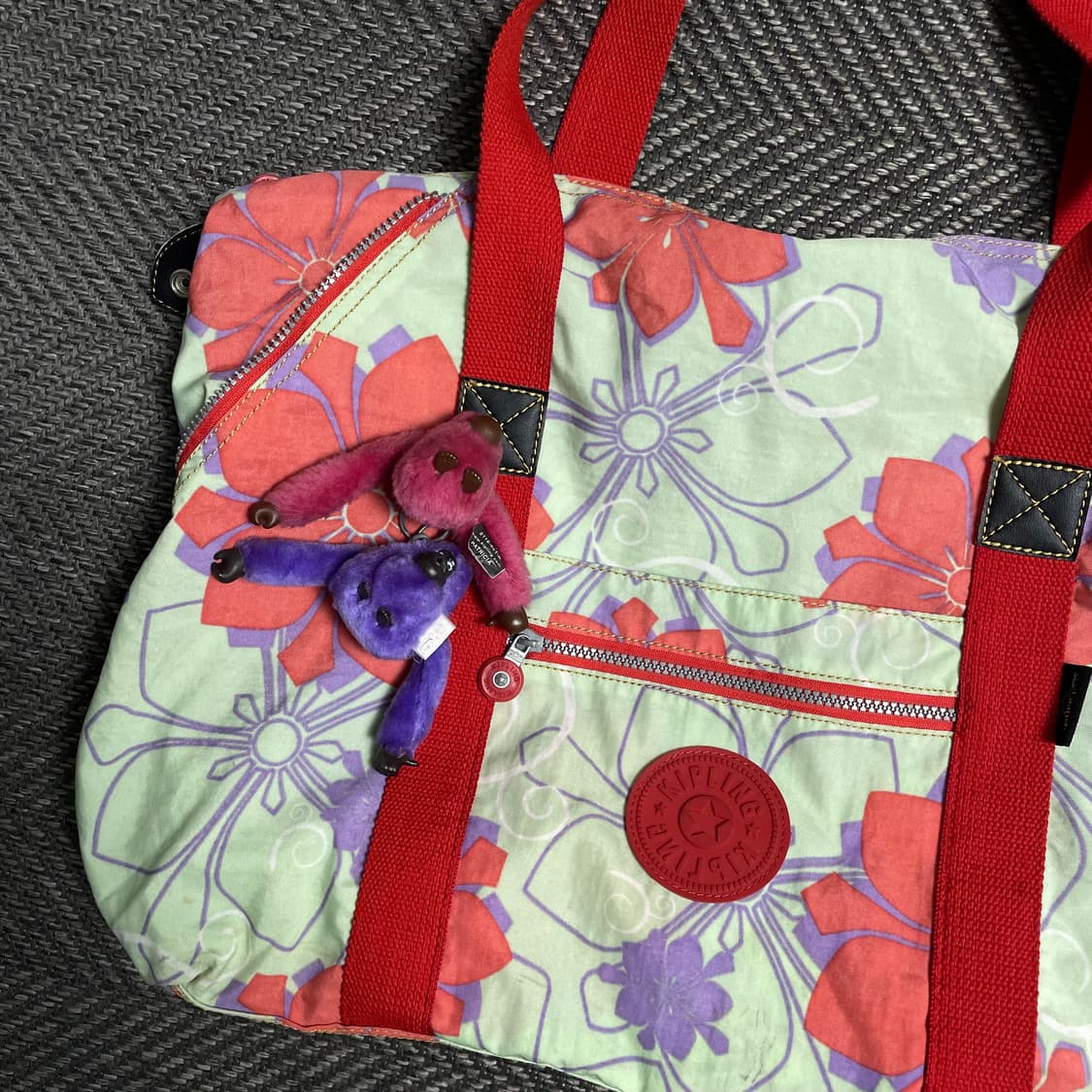 00s 키플링 y2k 더블 키링 플라워 토트백o 5177 상품이미지2