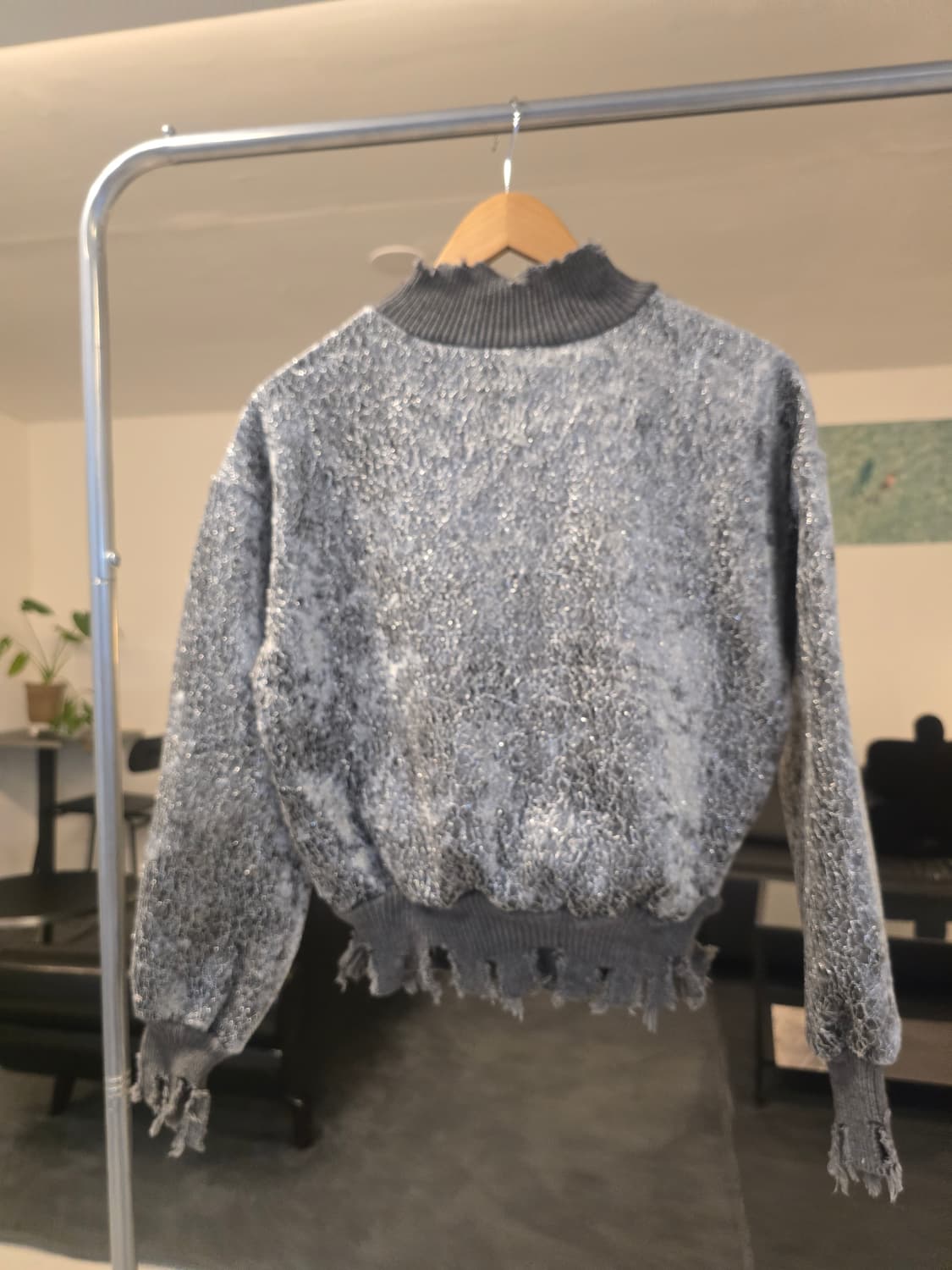 크랙패턴 풀오버 그레이 상품이미지4