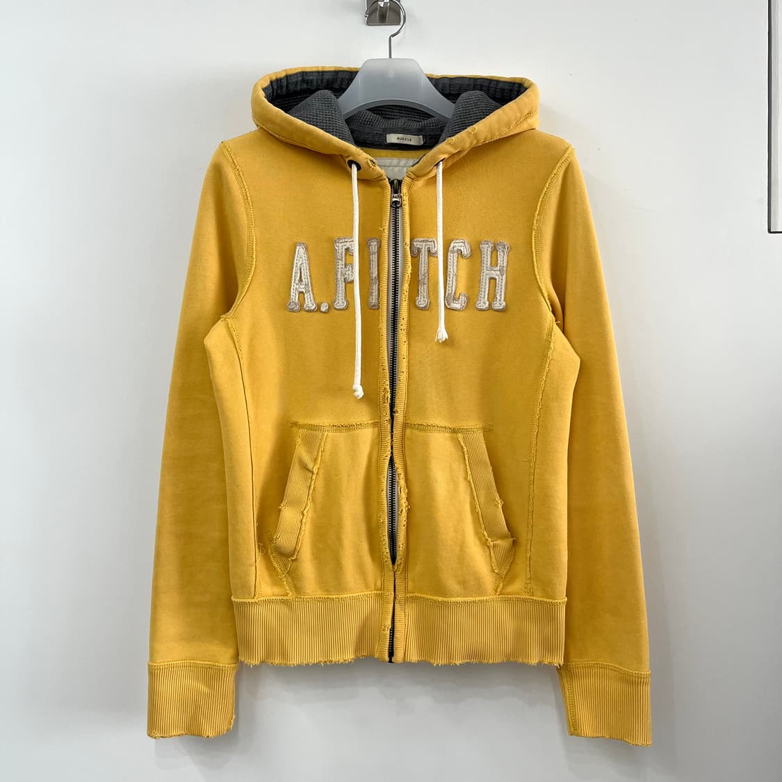 아베크롬비 자수로고 옐로우 후드집업 상품이미지2