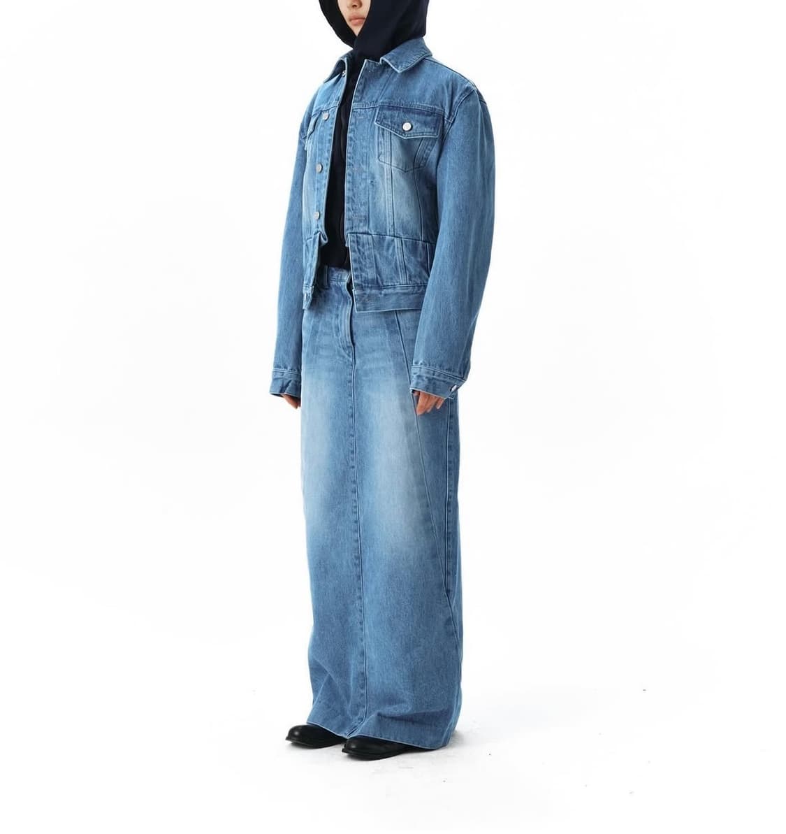 éé denim long skirt 상품이미지3