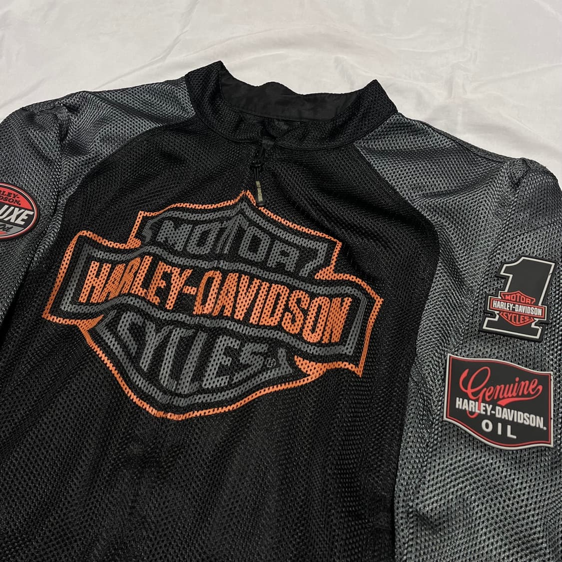 M 할리데이비슨 패치 디테일 매쉬 레이싱 자켓 상품이미지1