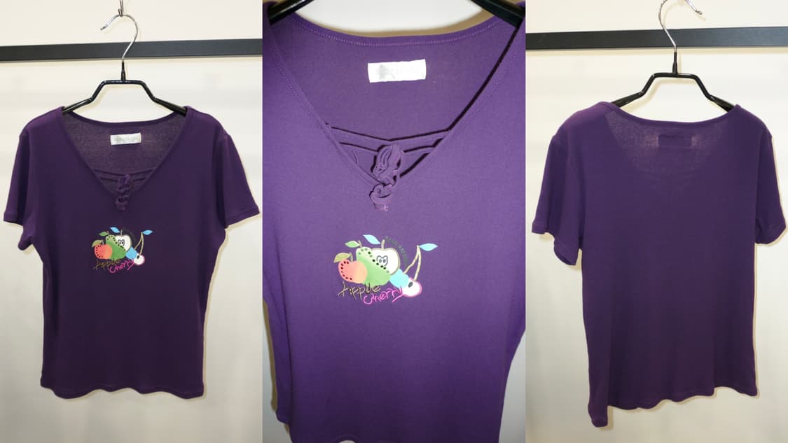 Purple tie-front tee 상품이미지5