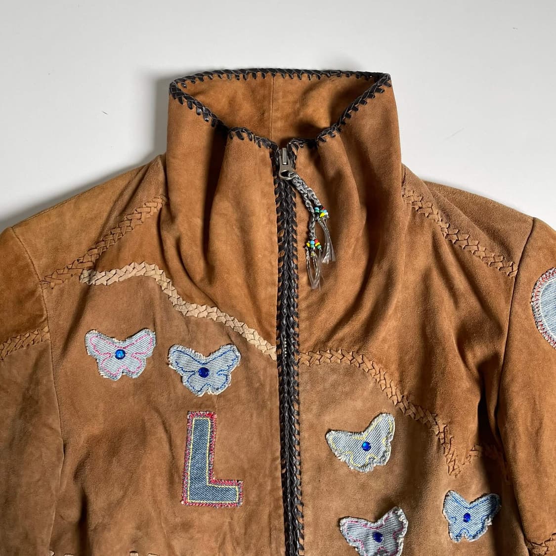 Flora smith 'LOVE' 데님 패치 고트 스킨 자켓 italy  상품이미지3