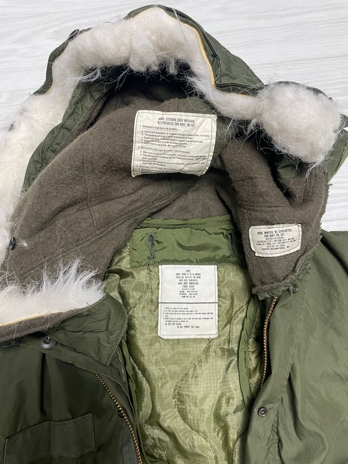 m65 피쉬테일 오리지널 라지 풀세트 데드스탁급 상품이미지1