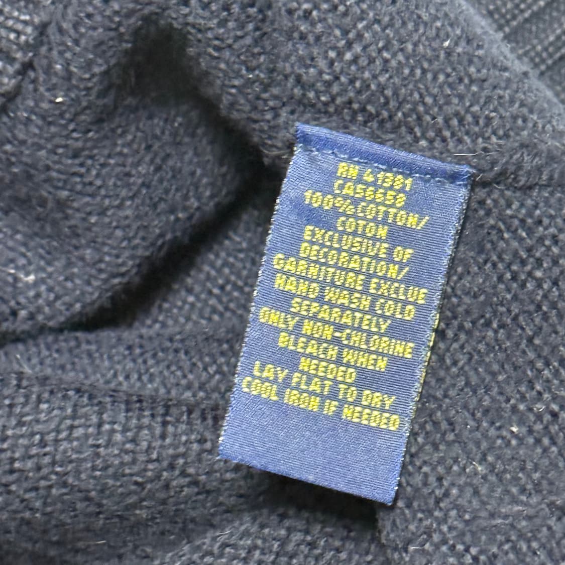 L 폴로랄프로렌 네이비 하프 버튼 니트 스웨터 상품이미지5